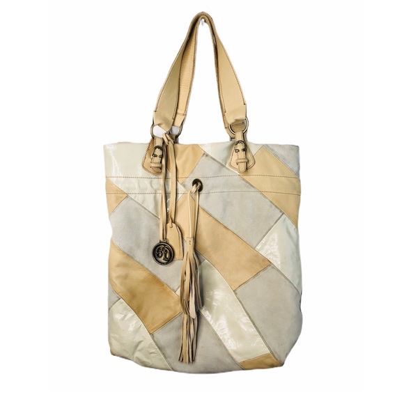 Miss Sixty Handbags - Miss Sixty Patchwork Large Tote Bag Leather Suede